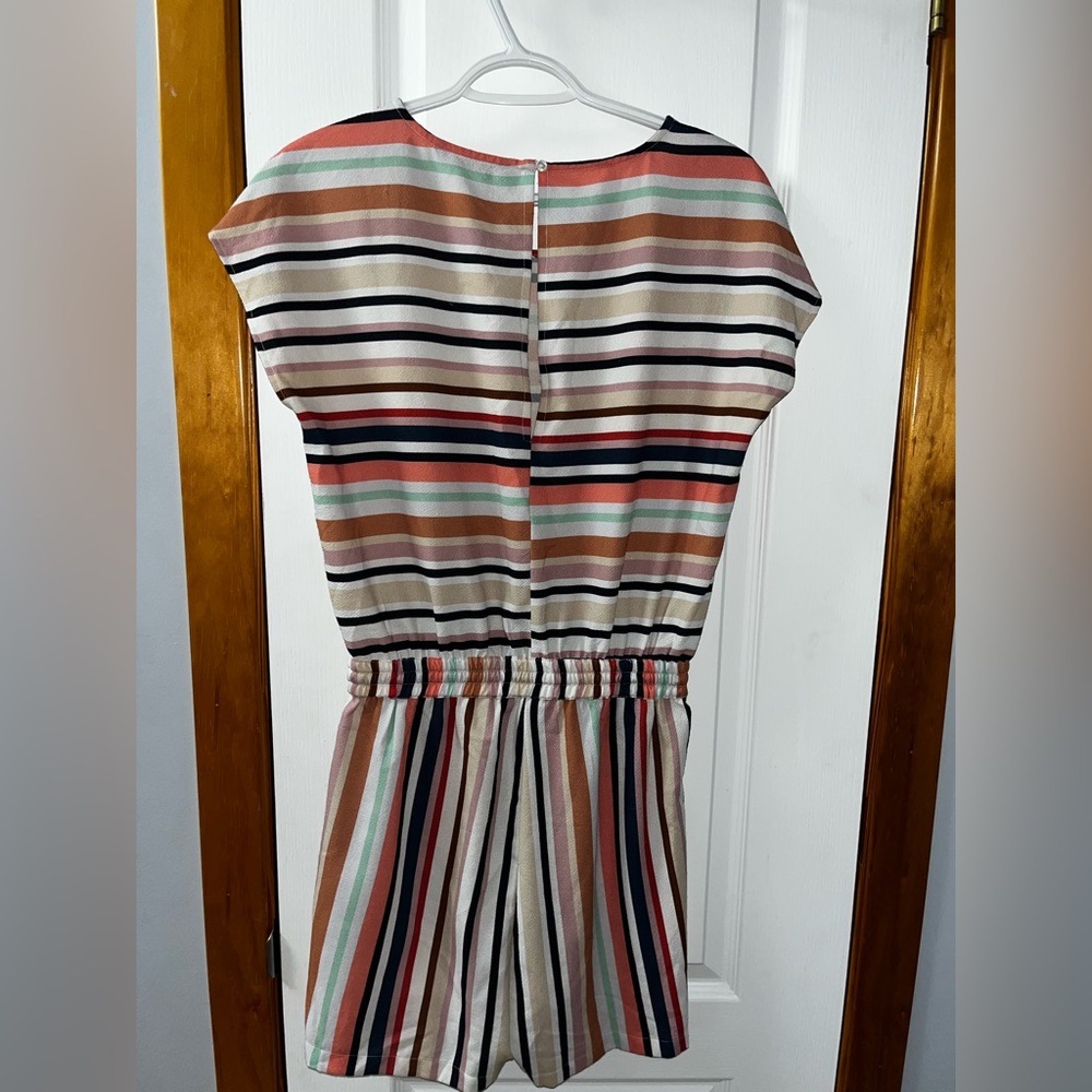 Striped Mini Romper - Multicolor - Picture 2 of 4